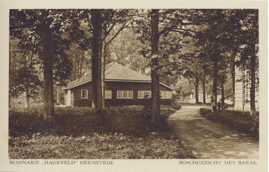 Ansichtkaart van de Directiekeet van het Bisschoppelijk Seminarie Hageveld uit 1925.